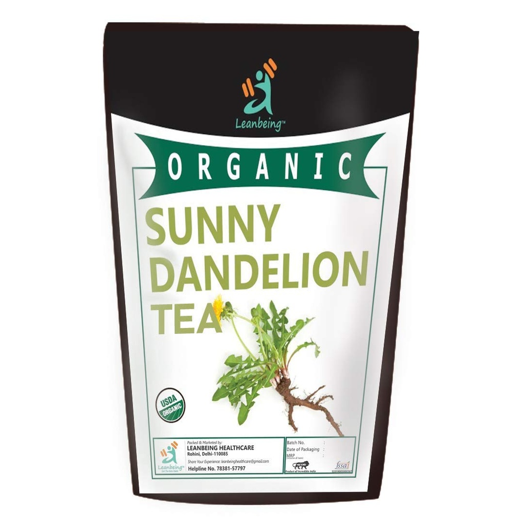 Astha LeanBeing Organic Dandelion & Root (100Gm) Herbal Tea | For ניקוי Liver, תומך בתפקוד Kidney ובריאות