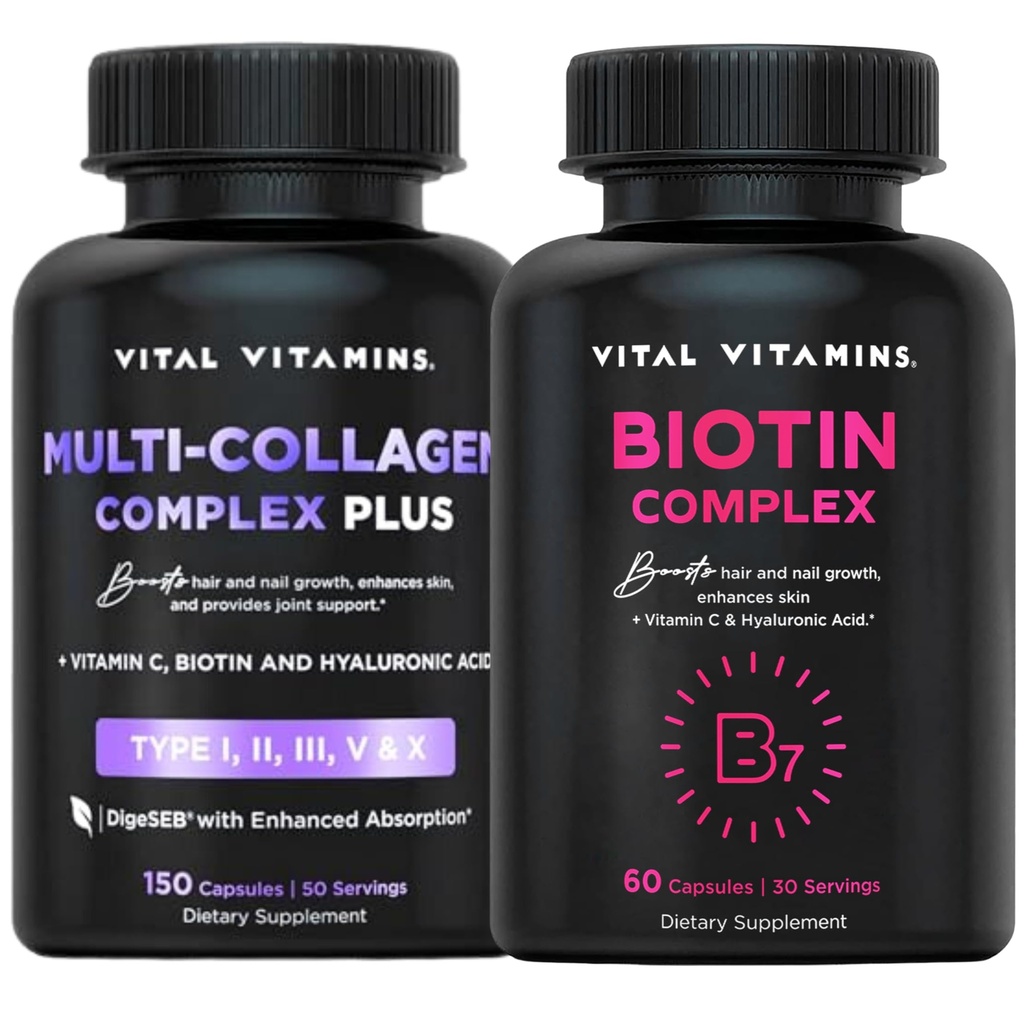 ויטמינים רעילים Multi Collagen Plus Pills + Biotin Complex Pills