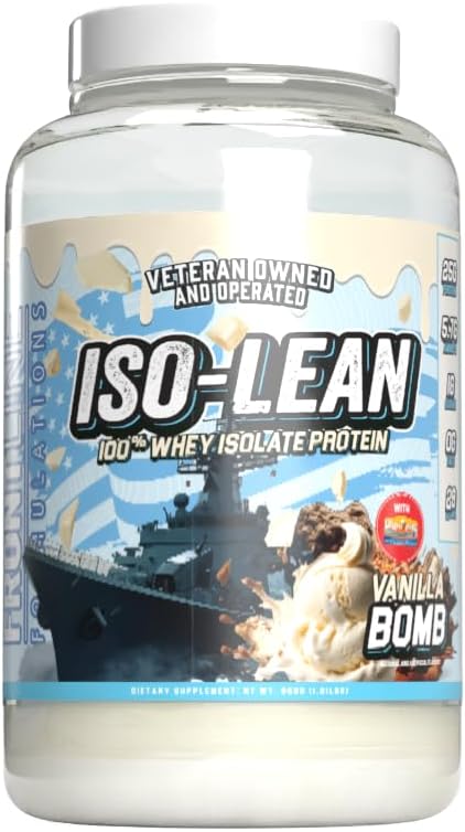Iso Lean, 100% חלבון Whey חלבון Isolate, קיצור מהיר, Iso Lean, סוכר נמוך, מקסימיזציה התאוששות, 25 גרמים Per משרת, Veteren Owned and Operated (28 משרתים, Vanilla Bean)