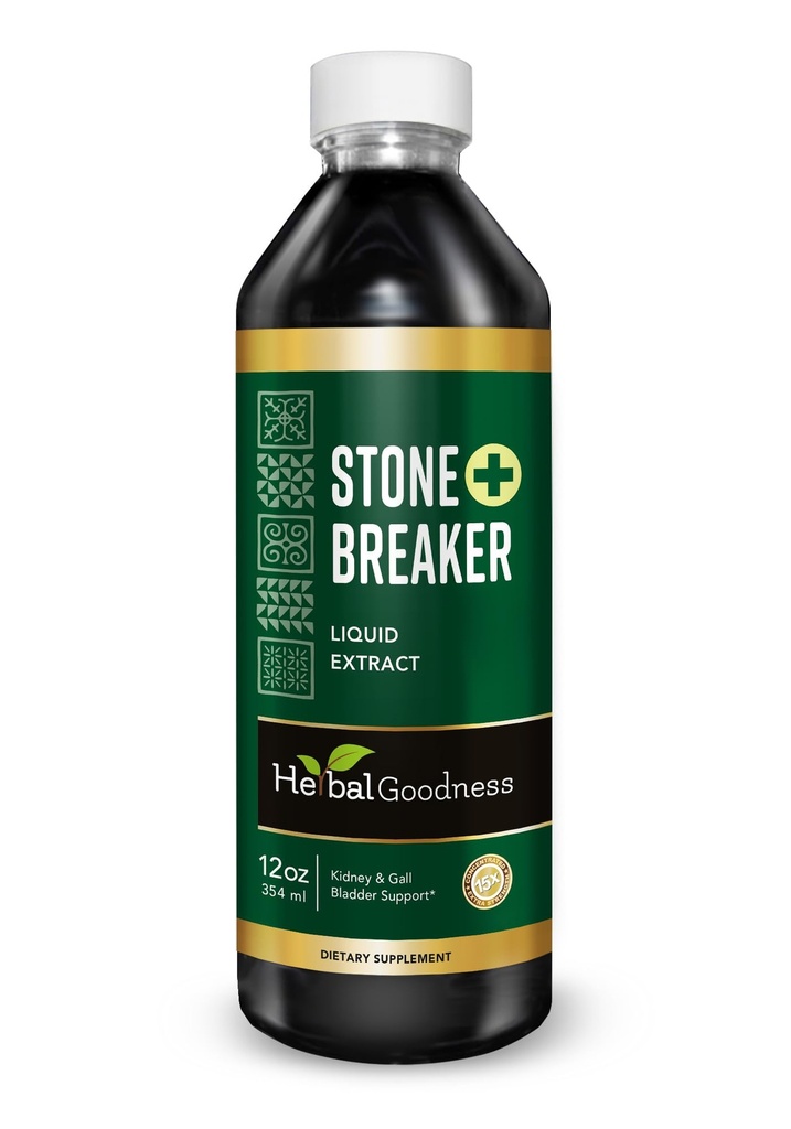 Herbal Goodness Stone Breaker - אורגני צ'נקה Piedra סטון Kidney Breaker ו- Dissolver with Gallbladder ניקויse for Kidney and Gallbladder Crystal Flush (12.00 Fl Oz (Pack of 1))