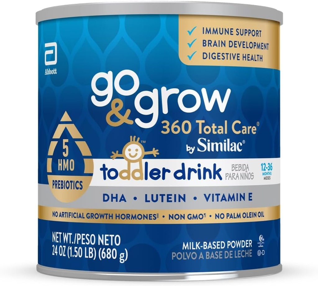 Go & Grow 360 Total Care מאת Similac טולר תזונה, יש 5 HMOs, אבקה, 24oz יכול