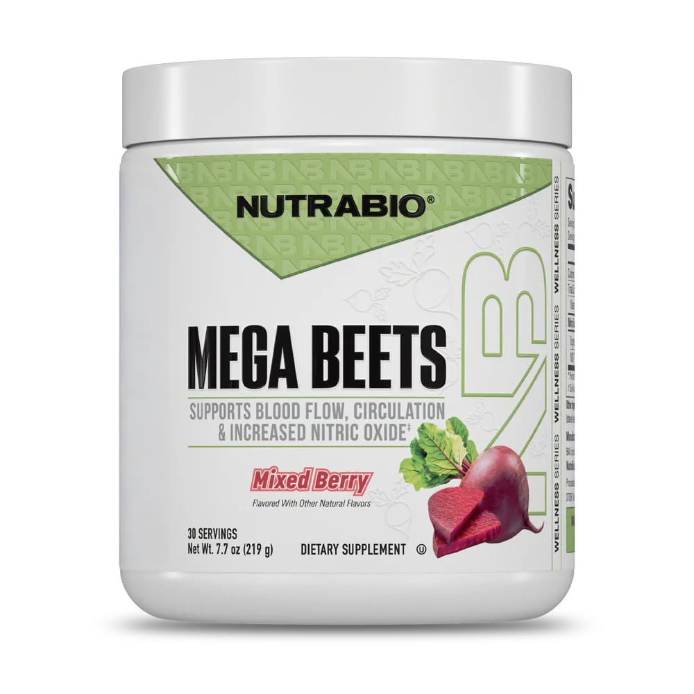 NutraBio אורגני אבקת שורש Superfood עם Nitrates ו Antioxidants - תמיכה ביצועים, Circulation, Blood Flow ו- Total Health - non-GMO, Vegetarian, 30 משרתות