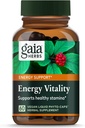 גאיה Herbs Energy Vitality - אנרגיה תומכת תוספי כדי לשמור על אנרגיה בריאה ורמות מתח - עם ג'ינקגו, גינצנג, תה ירוק ו Nettle * - 60 נוזל Phyto-Capsules (20 יום אספקה)