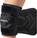 APEXUP Ice Pack for Knee Pain Relief, ראפ גדול לאחר ניתוח, גמיש גל קר Pack for Injuries, Pain Relief for Back, Shoulder, Elbow, Ankle and Leg (Black, L, 1PK)