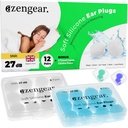 אוזניים Plugs for Sleep (14 Pairs), Soft Silicone אוזניות, Reusable, Sleep, Noise Sound Cancelling, שחייה, עבודה