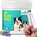 כלב אוזניים נקי יותר Wipes - טיפול בדלקת אוזניים מהיר הקלה מאוזן גירוד ו inflammation, Catאוזן Wipes Gently Remove Ear Wax Debris and Smelly (50 Pcs, Lavender)