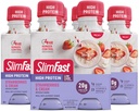 SlimFast Advanced Nutrition Mealחל חלבון שקד - מוכן לשתות, פינק, סטרוגרס ו Cream, 4 בקבוקי בקבוק (Pack of 3)