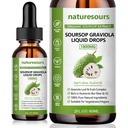 Naturesours 100% טהור אורגני Soursop לחלץ, Soursop Graviola נוזל טיפות 1800MG, אורגני Pure Soursop Leave ופריץ פירות, סוכר / גלטן חינם, 2 FL.OZ(1)