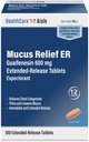 HealthCareAisle Guaifenesin 600 מ"ג מורחב - 100 טבליות - Mocus Relief מצפהorant עבור צ'סט הקהילה הקלה הקלה