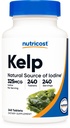 טבליות זולות Kelp, 325mcg של Iodine, 240 טבליות - non-GMO, Gluten חינם