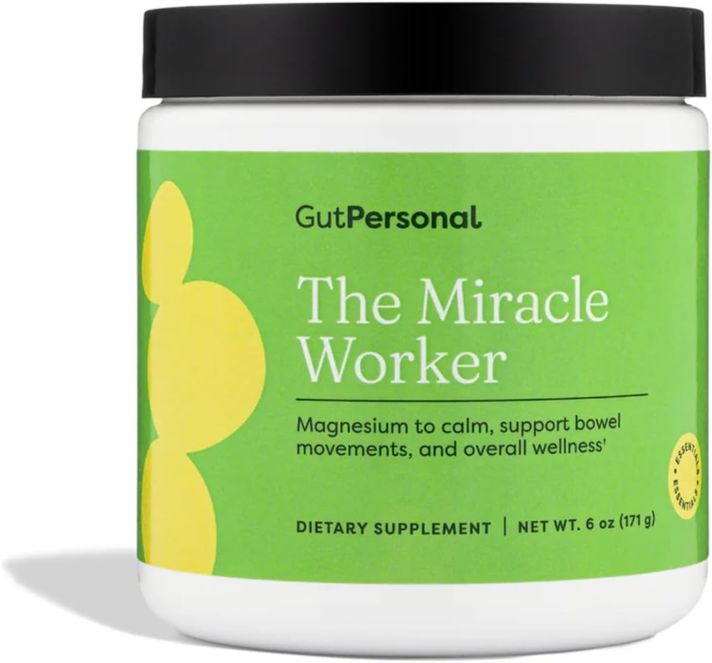 The Miracle Worker Magnesium Glycinate אבקה לשינה - אבקת שומן צ'רד מגנסיום לשתייה מסייע להפחית מתח קבוע בעוד כאבי בטן עם Strawberry Flavor - 30 משרתים