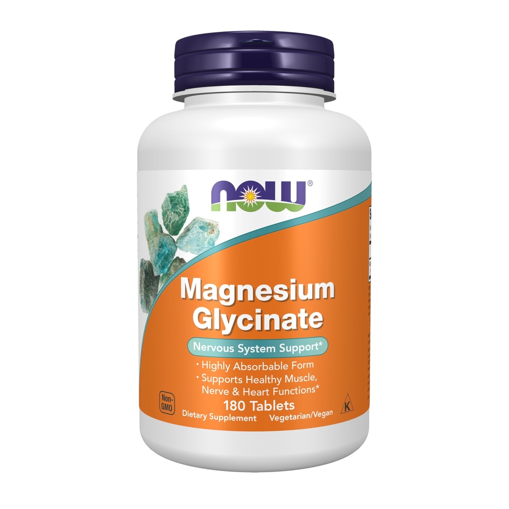 עכשיו תוספי מזון, מגנזיום Glycinate 100 מ"ג, Highly Absorbable Form, 180 טבליות
