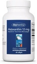Allergy Research Group Astaxanthin 12 מ"ג תוסף - מ-microalgae אורגני, Eye Health, AstaZine Astaxanthin, Natural Antioxidant, Skin Health, Brain Function Support, Softgels - 60 Count