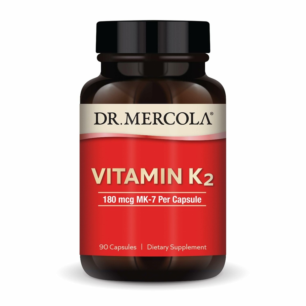 ד"ר מריקול ויטמין K2-180 mcg ויטמין K2 כמו MK-7 - תומך בתפקוד אמנותי בריא ובריאות הלב - non-GMO, Gluten-Free & Milk-Free - 90 קפסולות (90 משרתים)