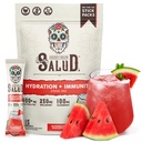 Salud 2-in-1 hydrotion ו- Immunity Electrolytes אבקת, Watermelon Margarita - 15 משרתים, Agua Fresca Drink Mix, Elderberry, חלב וסוי חינם, non-GMO, Gluten Free, טבעוני, נמוך Calorie, 1G סוכר