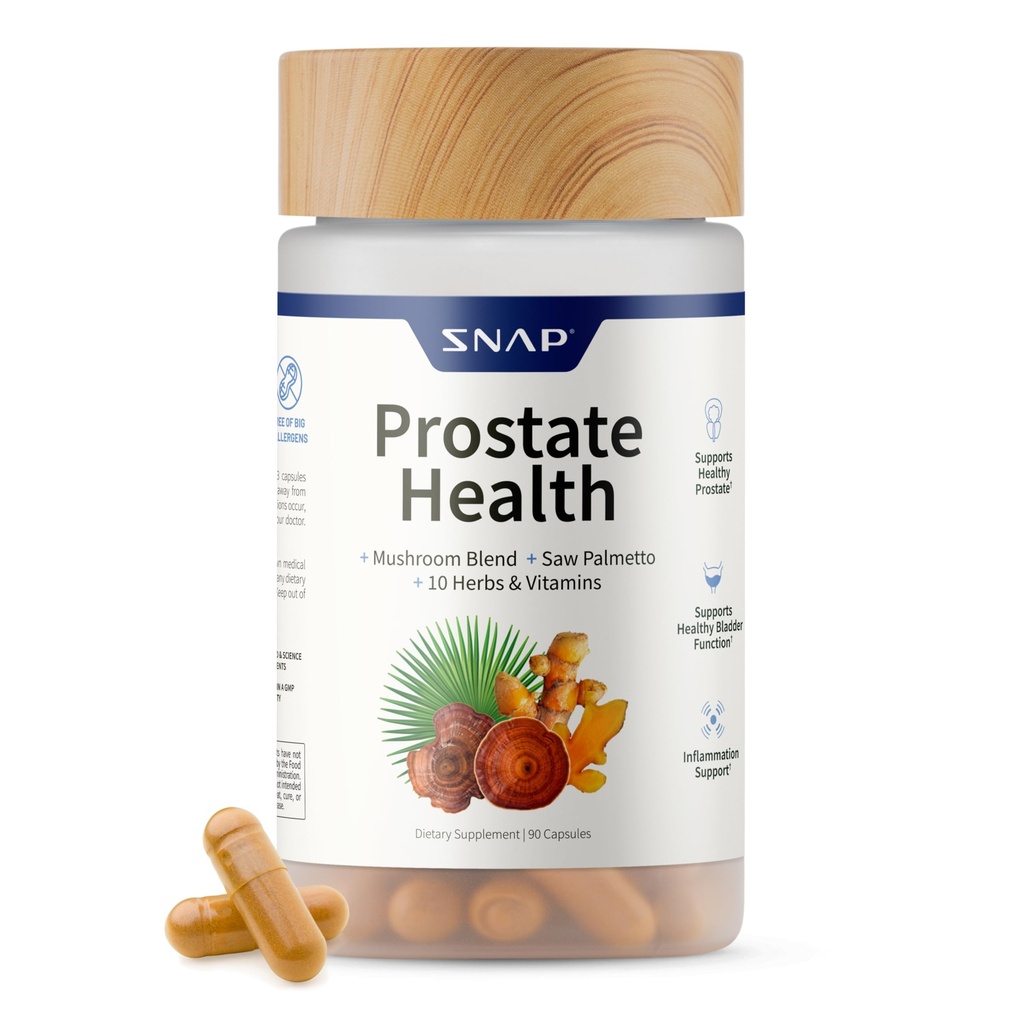 תוספי סניפי Prostate Health תוסף - תמיכה בריאות וטרינרית זכר, 90 קפסולות צמחוניות (30 משרתים, 1 חודשים אספקה)