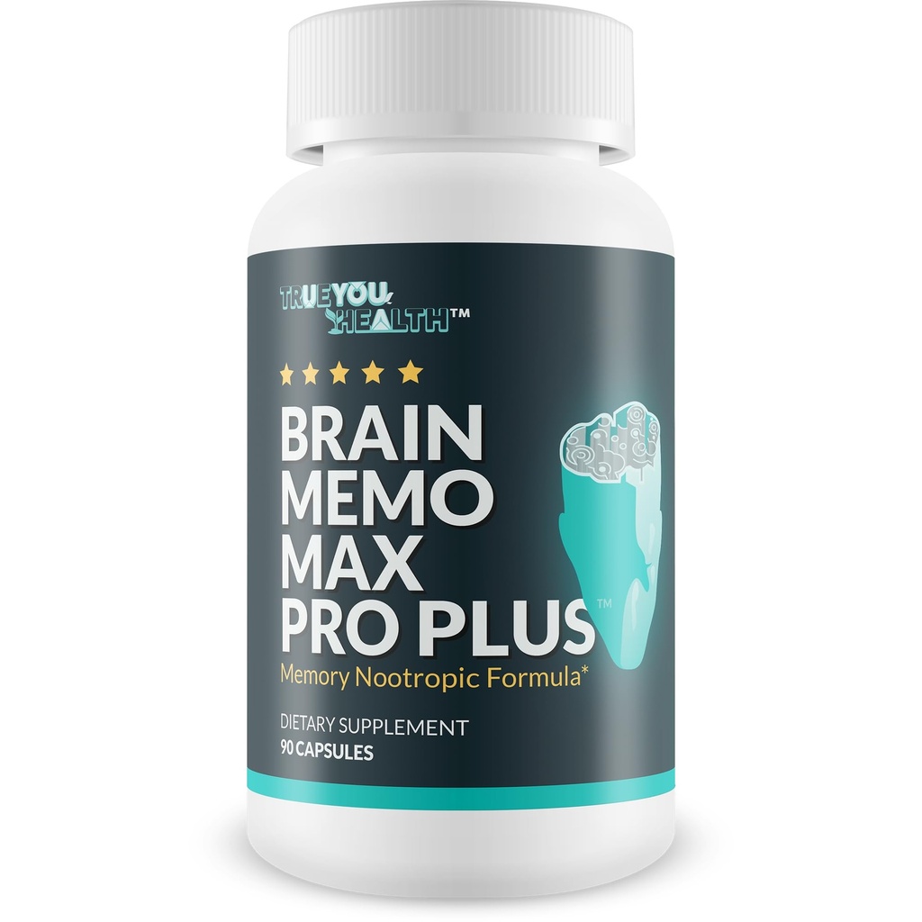 Brain Memo Max Pro Plus - Top Memory & Brain Memo Max Pro תוסף - תמיכה משופרת זיכרון ותפקוד נפשי - עזרה טבעית המוח - תמיכה להתמקד, התאוששות נפשית ואנרגיה
