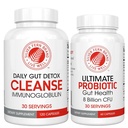 Silver Fern Gut Rehab Kit - 30 יום אספקה - ניקוי יומי (1 בקבוקי = 120 קפסולות) & Ultimate Probiotic (1בק = 60 קפסולות) - Immunoglobulins & Spore Forming Probiotics