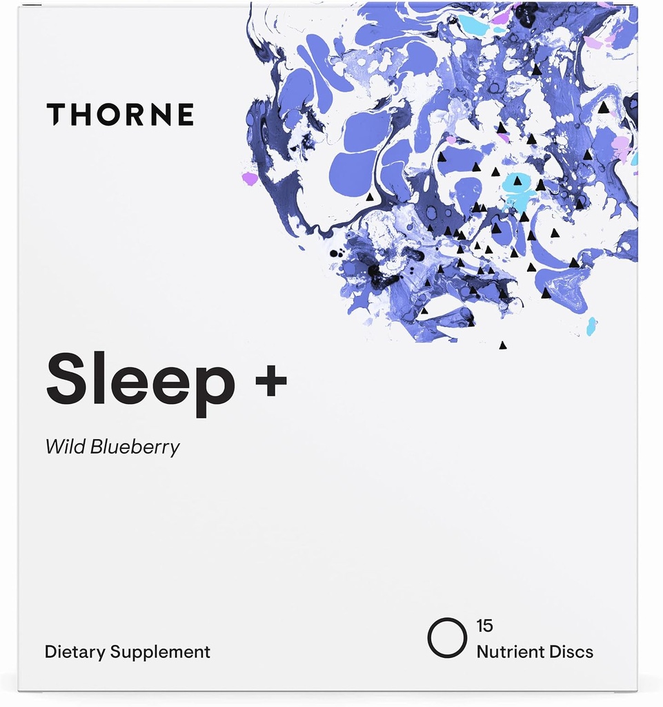 THORNE Sleep + Dissolvable Supplement Disc - Chamomile, L-theanine ומלטונין לשינה עמוקה, מנוחה - 15 משרתים