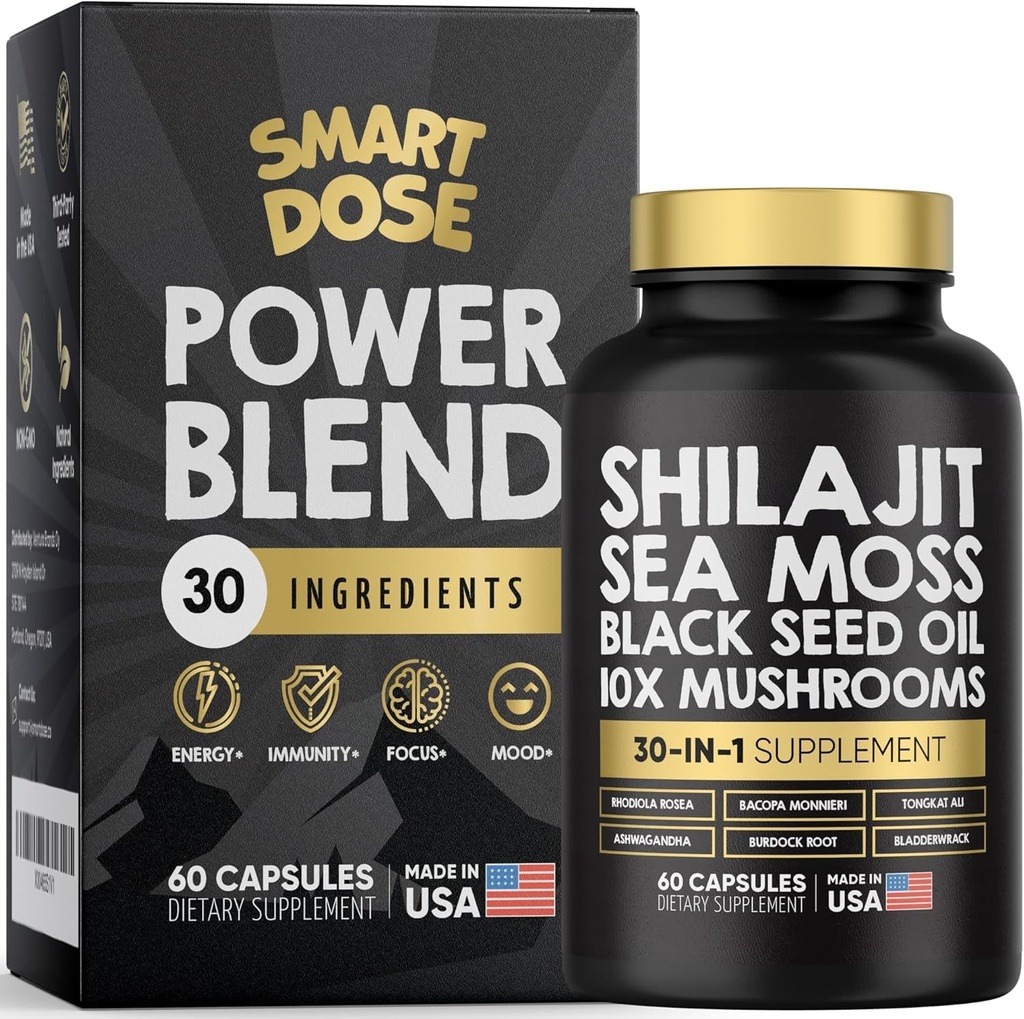קפסולות כוח - 30in-1 תוספת Bundle עם Shilajit 6000 מ"ג, Sea Mosss 4000 מ"ג, Black Seed שמן 4000 מ"ג, Ashwagandha 2000 מ"ג, 10x Mushrooms, Tongkat Ali, Maca, Holistic Pills Combobos Combobobobobos, Black Seed Oil 4000 מ"ג, Ashwagandha 2000 מ"ג, 10x Mushrooms, טונגקאטס, טונגקאטס, טונגקט עלי, Maca, Maca, Maca, Maca, Maca, Maca, Maca, Maca, Maca, Holistic Pills Combo