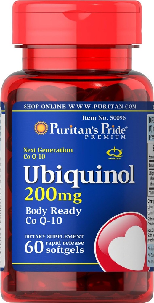 גאווה Ubiquinol 200 מ"ג Softgels, 60 הרוזן