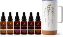 Plant Therapy Total Tincture החבילה כוללת 30 mL כל אחד של אשוגנדה אורגנית, אסיה גינזנג, Echinacea בלנדר, Elderberry, לימון Balm, Turmeric & Travel Muggandha, אסיה גינזנג, Echinacea בלנדרה, Oldberry, לימון Balm, Turmeric & Travel Muggggandha.