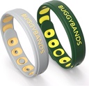 Mosquito Repellent Bracelets, 2 Pack Silicone Mosquito Repellent Wristbands, DeET-Free Insect & Bug Repelled Wrist Bands for Adultss and Kids Indoor Use (Dark Green & Gray)