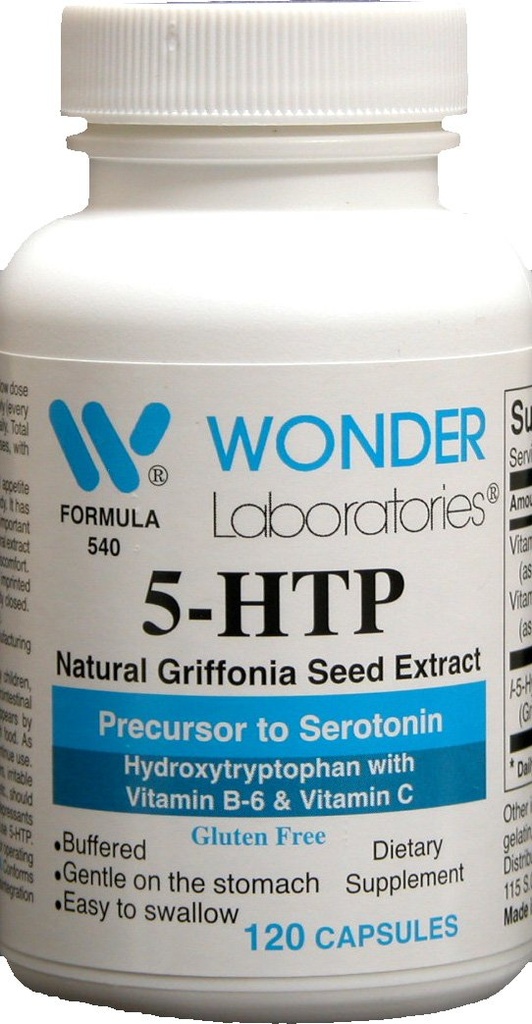 5 Htp, Natural Griffonia Seed לחלץ Precursor to Serotonin - 120 קפסולות #5402