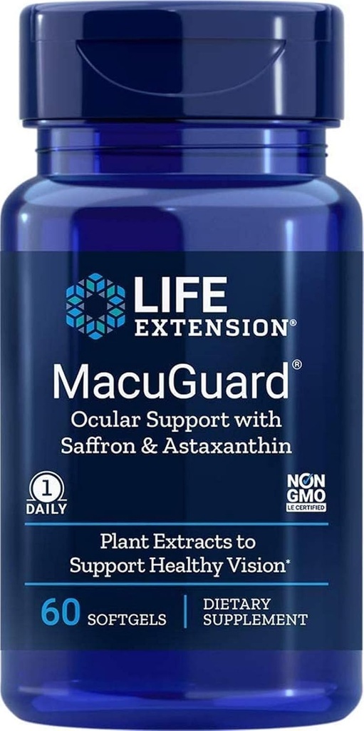 הרחבת החיים Macuguard Ocular Support Plus Astaxanthin, 60 רכות
