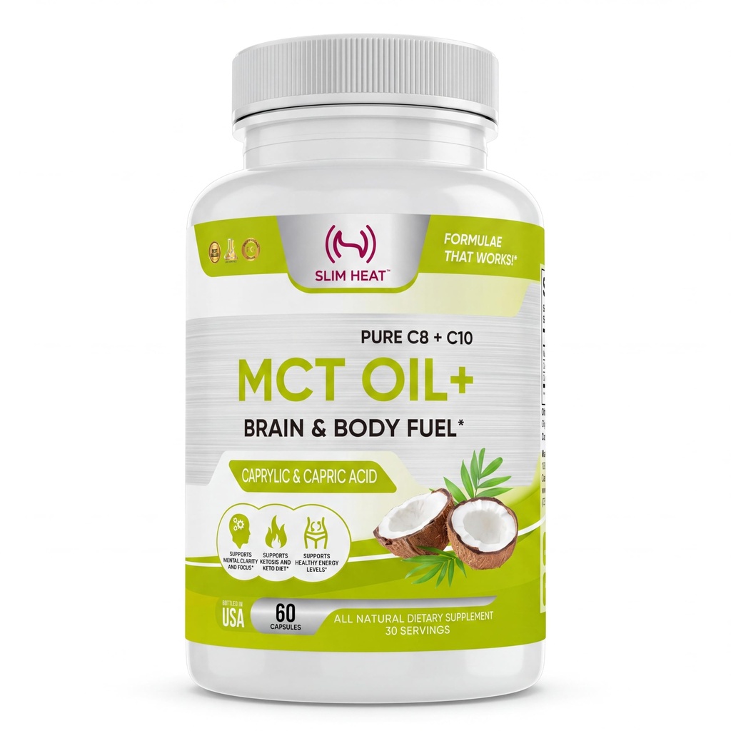 קאטו MCT שמן קפסולות עם C8 & C10 - Fast Acting Ketosis Brain & Body Fuel for Women and Men - All Natural, non-GMO, Made in USA (1-Month Supply)