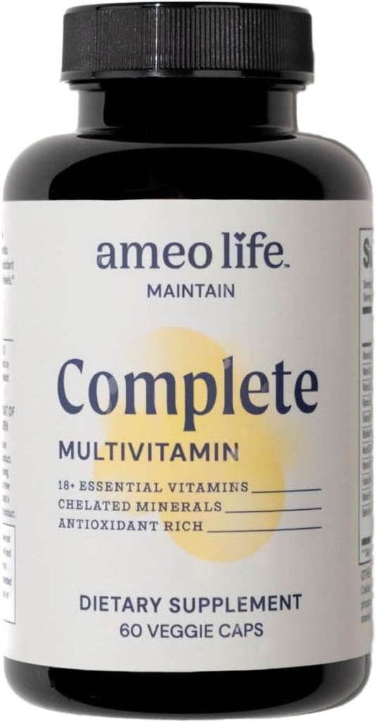 Daily Multivitamin for Adult Men & Women - Chelated Multivitamins with Zinc, Biotin, Iodine, Chromium, Manganese & ויטמין A, B6, B12, C, D, E - מלא Immune & אנרגיה תמיכה - 60 קפסולות