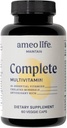 Daily Multivitamin for Adult Men & Women - Chelated Multivitamins with Zinc, Biotin, Iodine, Chromium, Manganese & ויטמין A, B6, B12, C, D, E - מלא Immune & אנרגיה תמיכה - 60 קפסולות