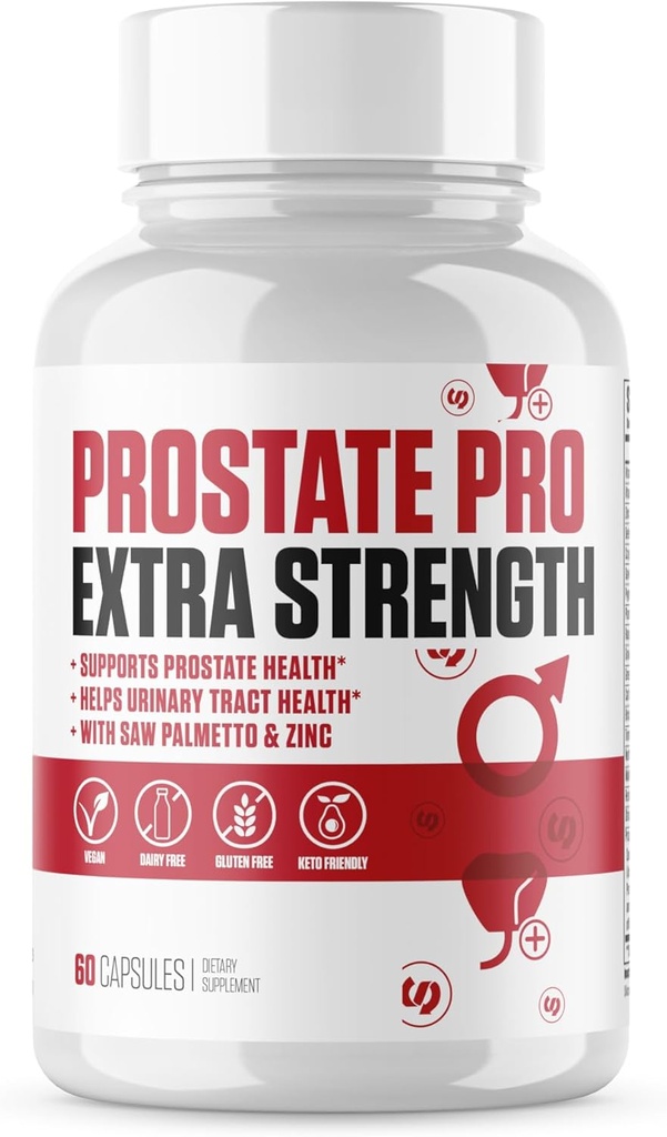 VITALUX || # 1 Rated Premium Prostate תמיכה תוסף || Urinary Tract Health, Helps Prostate function | Ultra Dosed Formula w/ 30 Powerful Ingredients | 3rd Party Tested + USA Made - 60 קפסולות