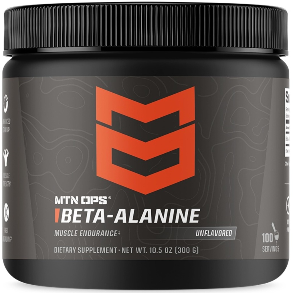 MTN OPS אלן Betaine אבקת Pre Workout עבור שריר אנדורנס וכוח, 3g של Beta Alanine לשרת, Unflavored 100 משרתים