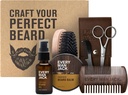 כל אדם ג'ק בירד ג'ולינג קיט לגברים - כולל Sandalwood Beard Oil & Beard Balm, Beard Brush, Wooden כפול חד-צדדי Comb, Trimmings Scisors ו- Mustache Combbbbb.