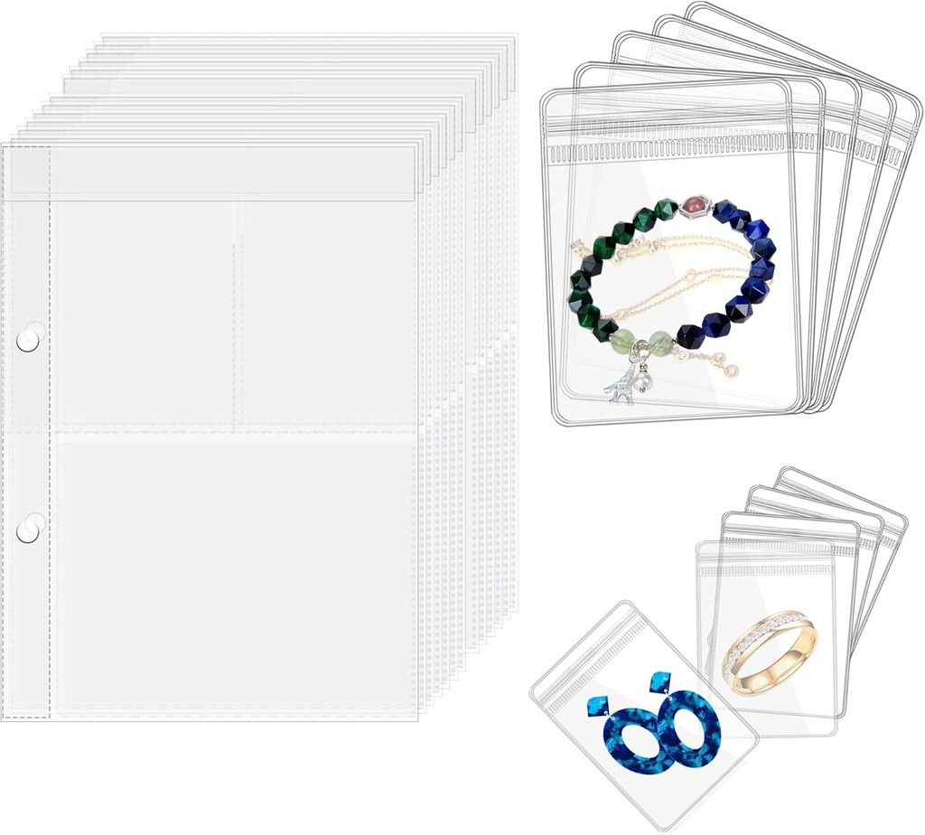 תכשיטי נסיעות מארגנת Case Transud תכשיטים אחסון ספר Binder Bag for Earrings, Rings, Bing, Bracelet, Inner Pages ו- Pouches