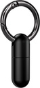 Micro Keychain Pill Holder Titanium Water Proofer for Emergency Medicine, Travel Purse Pocket (Black)