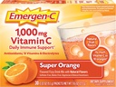 אקסן-C 1000 מ"ג ויטמין C אבקה עבור כל העת Immune תומך Caffeine ויטמין C תוספי מזון חינם עם Zinc ו Manganese, B ויטמינים ואלקטרוליטים, Super Orange Flavor - 30 Count Count Count Count Count