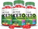 (חבילה) Active Keto ACV Gummies מתקדם פורמולה 1000MG ActiveKeto Ketomies Apple Cider Vinegar פורמולה עם אבקת מיץ Pomegranate B12 טבעוני non GMO 180 מסטיקמי
