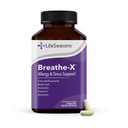 Breathe-X - Allergy & Sinus Relief תוסף - תומך Sinuses & Nasal Discomfort - Non-Drowsy & Fast-Acting - Quercetin, Bromelain, Citrus Bioflavonoids, Nettle Leaf & ויטמין C - 180 קפסולות