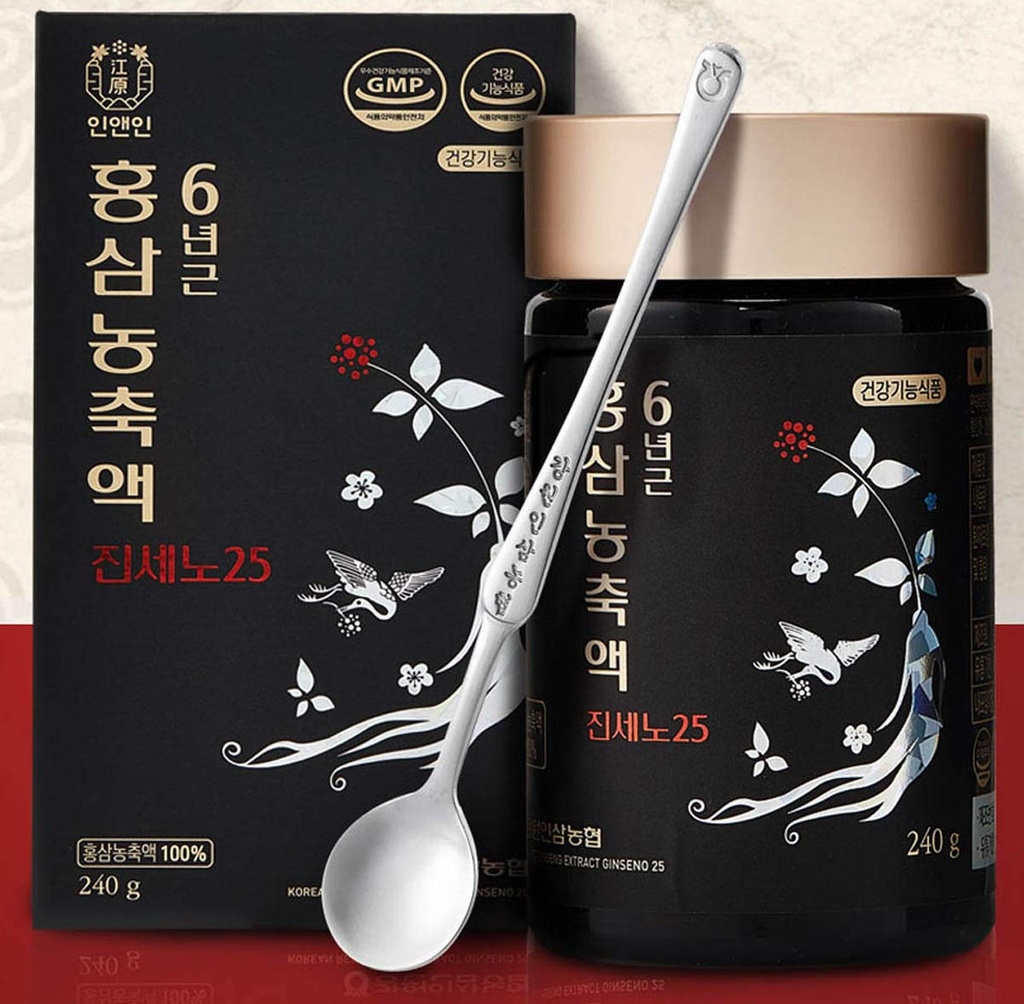 Gangwoninsam) הקוריאנית Red גינזנג לחלץ את ג'ינסנו25 240g / 8.46 fl. oz - מכיל 100% טהור קוריאני 6 שנים של רד ג'ינסנג שורש לחלץ
