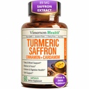 תוספי Saffron - 89mg Saffron לחלץ ו 1000 מ"ג Tumeric בלגן - תוסף Turmeric עם Ceylon Cinnamon ו Cardamom עבור Mood, Memory & Eye Health - תוספים משותפים לנשים וגברים - 60 הרוזן
