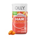 OLLY Ultra Power Softgels, תומך בריאות שיער, ביוטין, Keratin, ויטמין D, B12, תוספת שיער, 30 יום אספקה - 30 ספירה (Packaging May Vary)