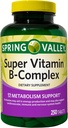 Augu Spring Valley Super ויטמין B-Complex, Metabolism Support, Tablets Dietary Supplement, 250 Count