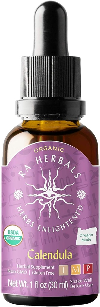 Ra Herbals אורגני Calendula נוזל לחלץ - Detox תמיכה - 1 fl oz