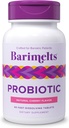 Barimelts Probiotic, 5 מיליארד CFU - 60 טבליות מהיר-Disshoot (2-Month Supply) - פרוביוטיקה ללא סוכר עבור נשים, תמיכה Gut בריאות לאחר ניתוח באריאטר, דובדבן טבעי