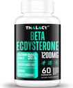 1200MG Beta Ecdysterone תוסף, 98% תוספי Purity Ecdysterone עבור Lean שריר Mass, אתלטיק ביצועים וכוח, 60 קפסולות