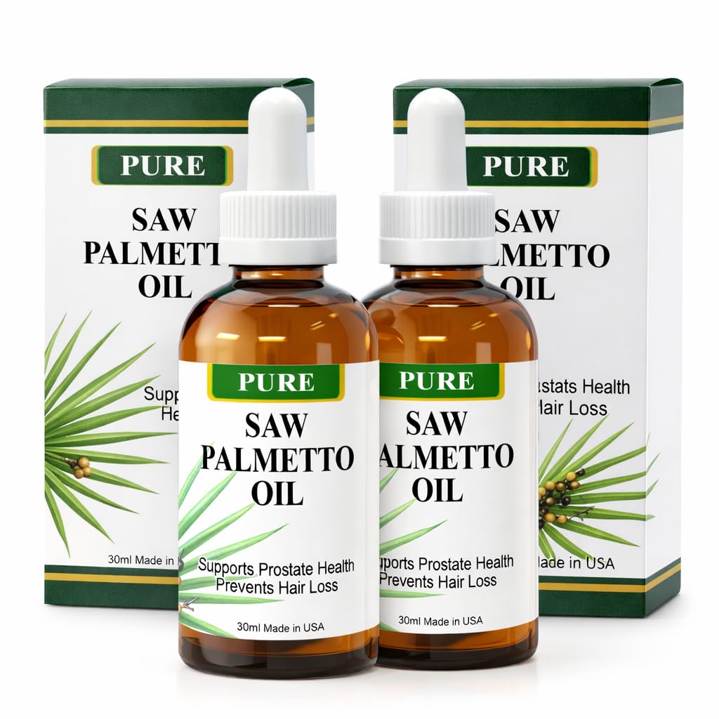 Pure Saw Palmetto שמן - 95-98% ריכוזי מזון אורגני - נוזל Saw Palmetto עבור גברים ונשים - אלטרנטיבה לקפסולות ואבקות - 2 Fl Oz