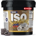תזונה מושלמת Whey חלבון Isolate אבקה עם תרכובת Glutamine, ISO Sensation 93 - אבקת חלבון Whey עם תוספת Colostrum עבור התאוששות משופרת, חסינות ו Gut בריאות - עוגיות N Cream, 5lbs