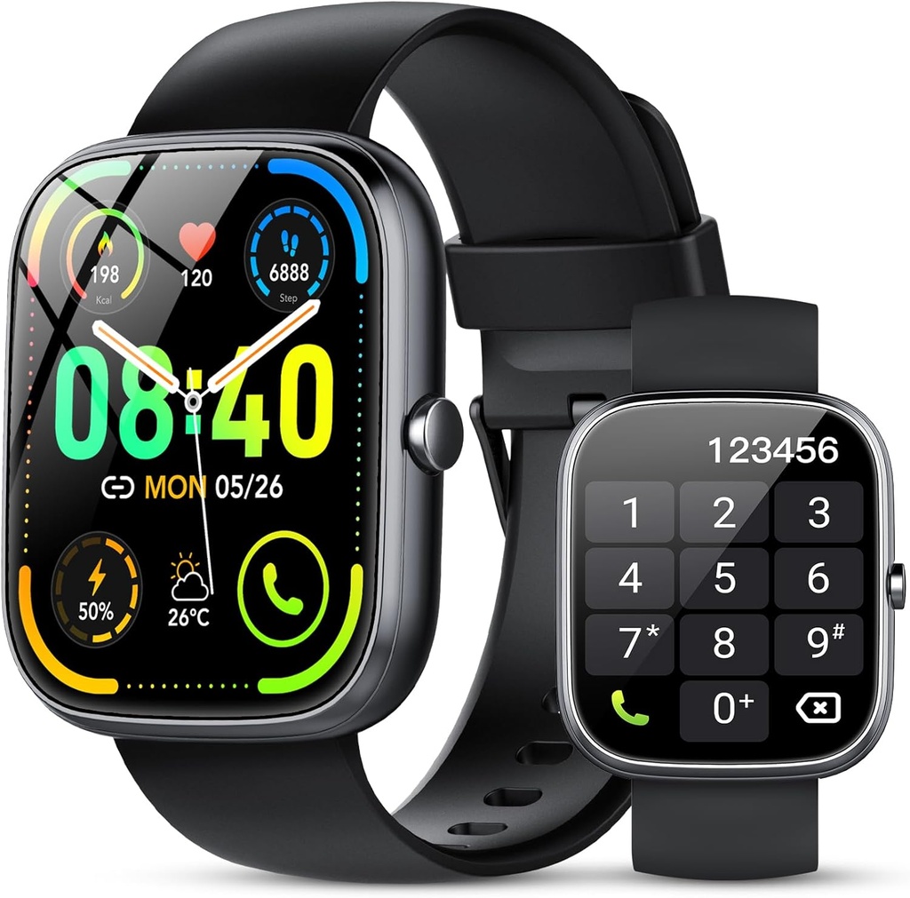 צפה חכם עבור נשים (Answer / Make Calls), 1.91" HD Smartwatch עם Heart Rate Sleep Monitor, IP68 Waterהוכחה, 115+ Sports Trackers with Pedometer, Fitness Watch for Android/iOS